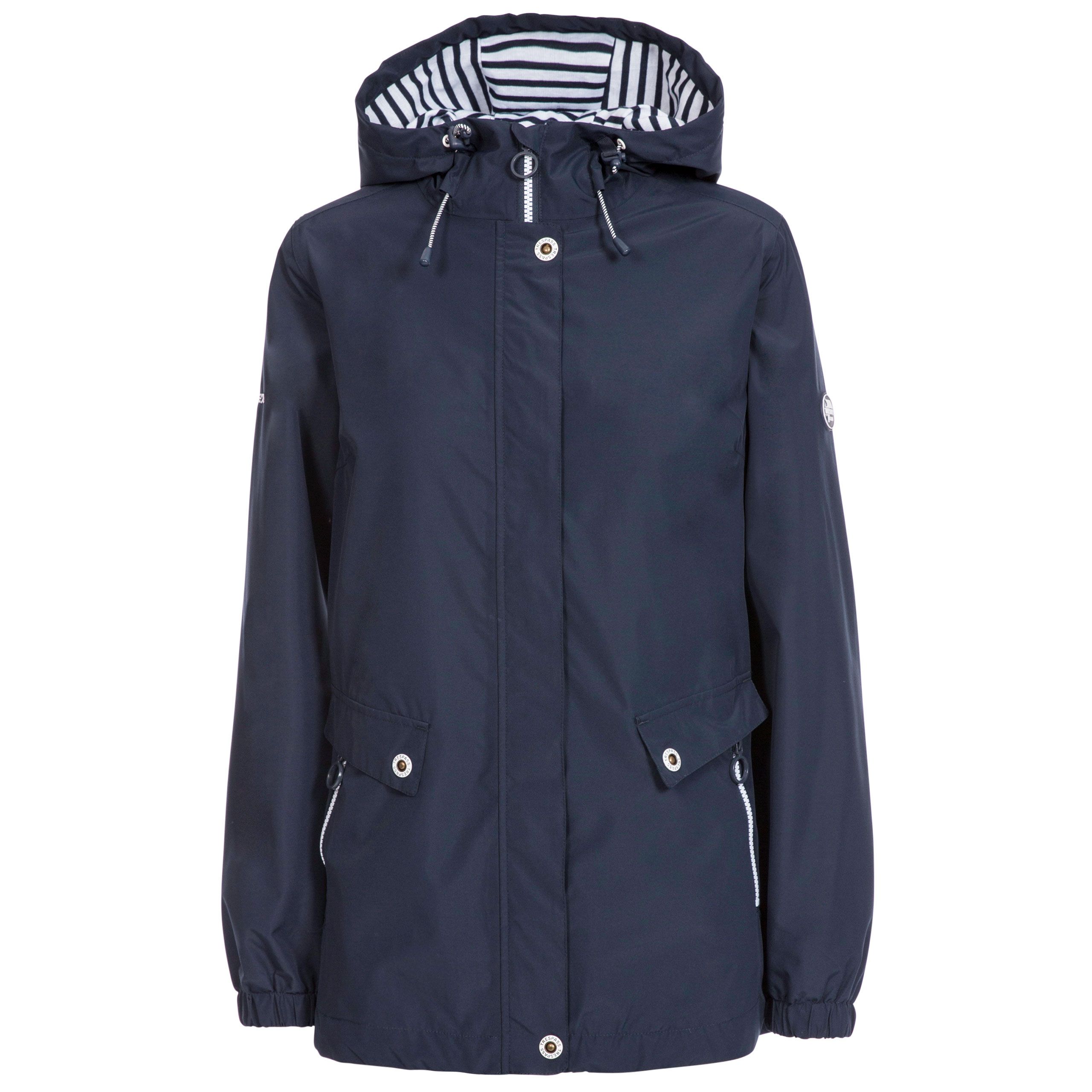 Trespass Women's Waterproof Jacket With Hood Flourish Blue Size 8