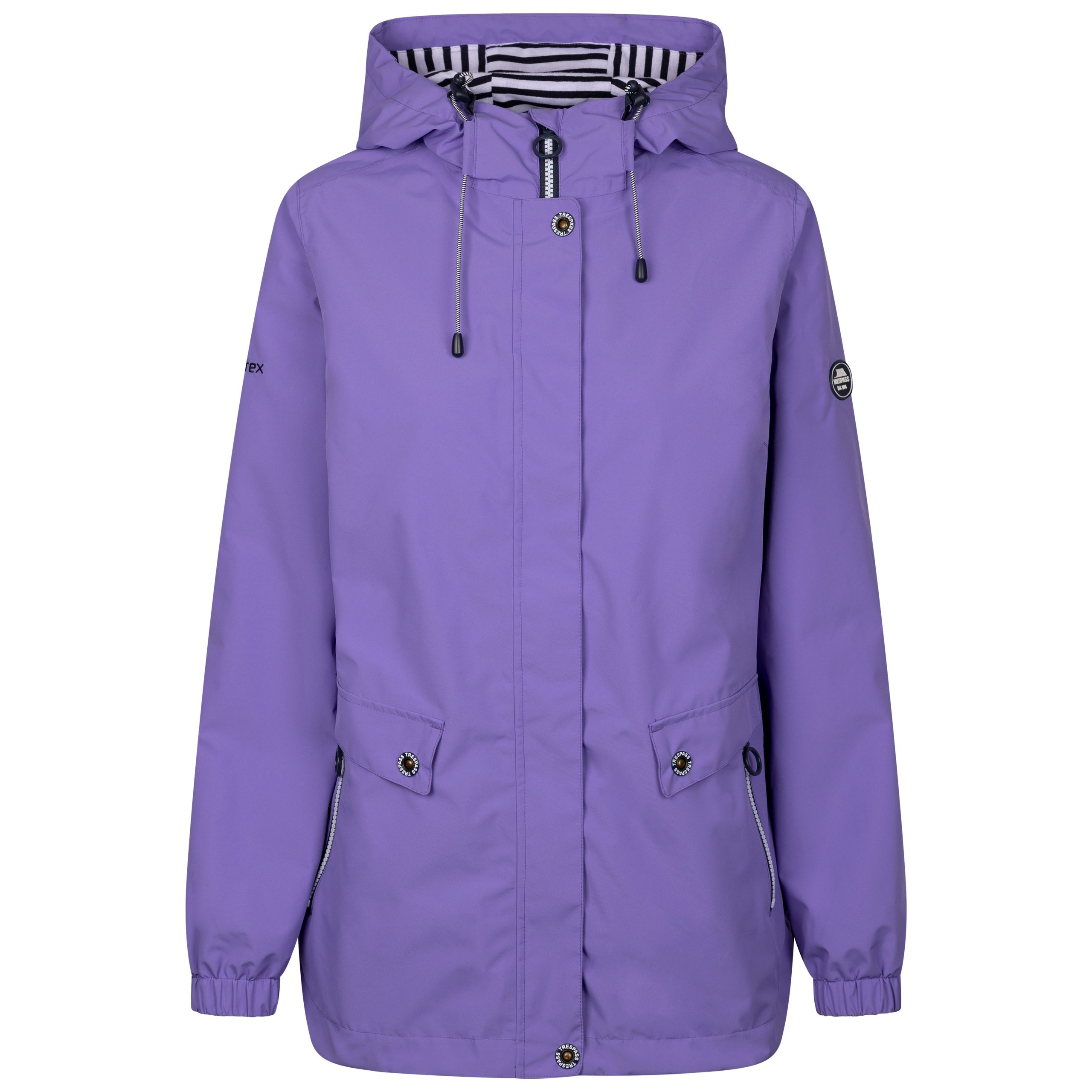 Trespass Women's Purple Waterproof Jacket With Hood Flourish