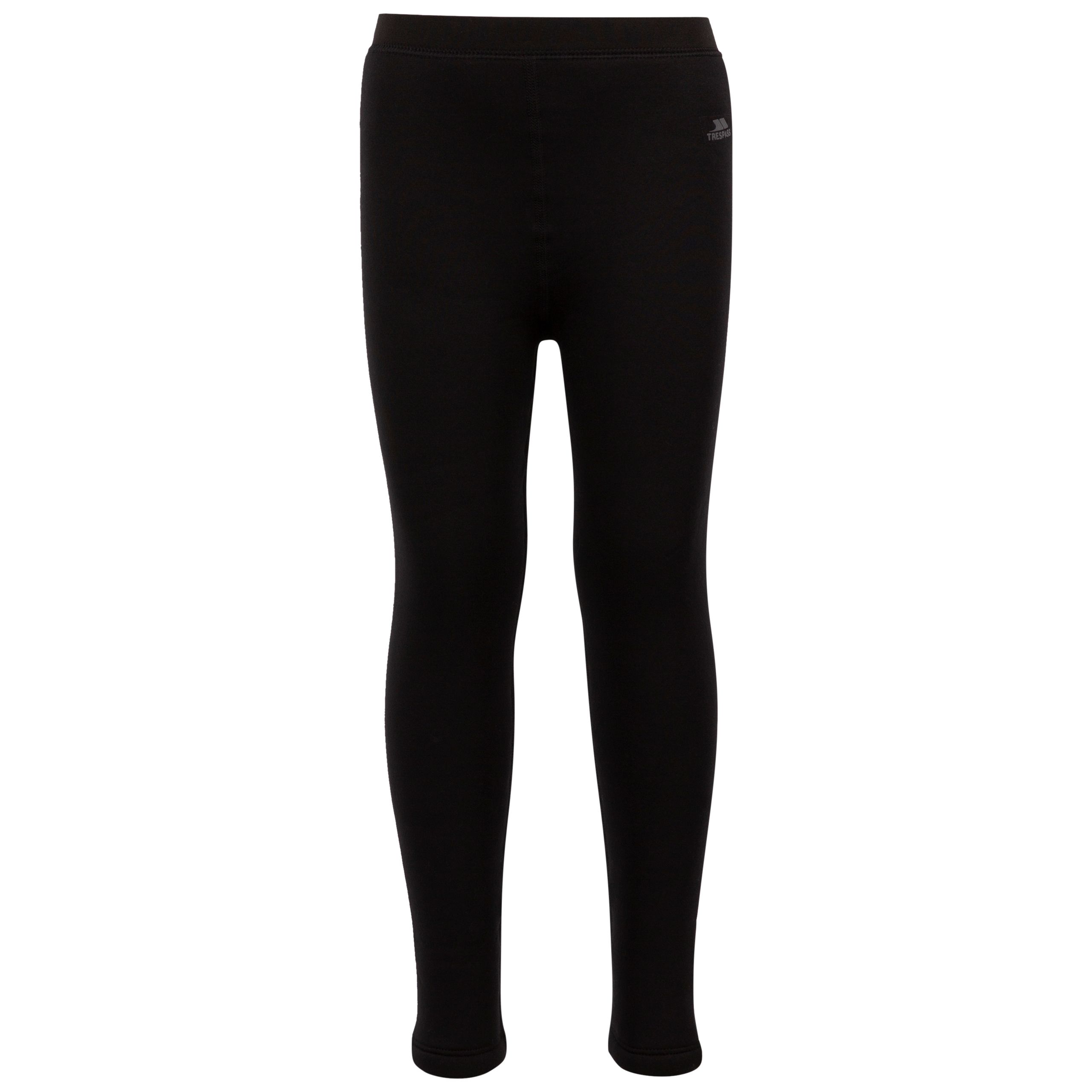 Trespass Girls  Sherpa Lined Leggings Fuzzy Black 5/6