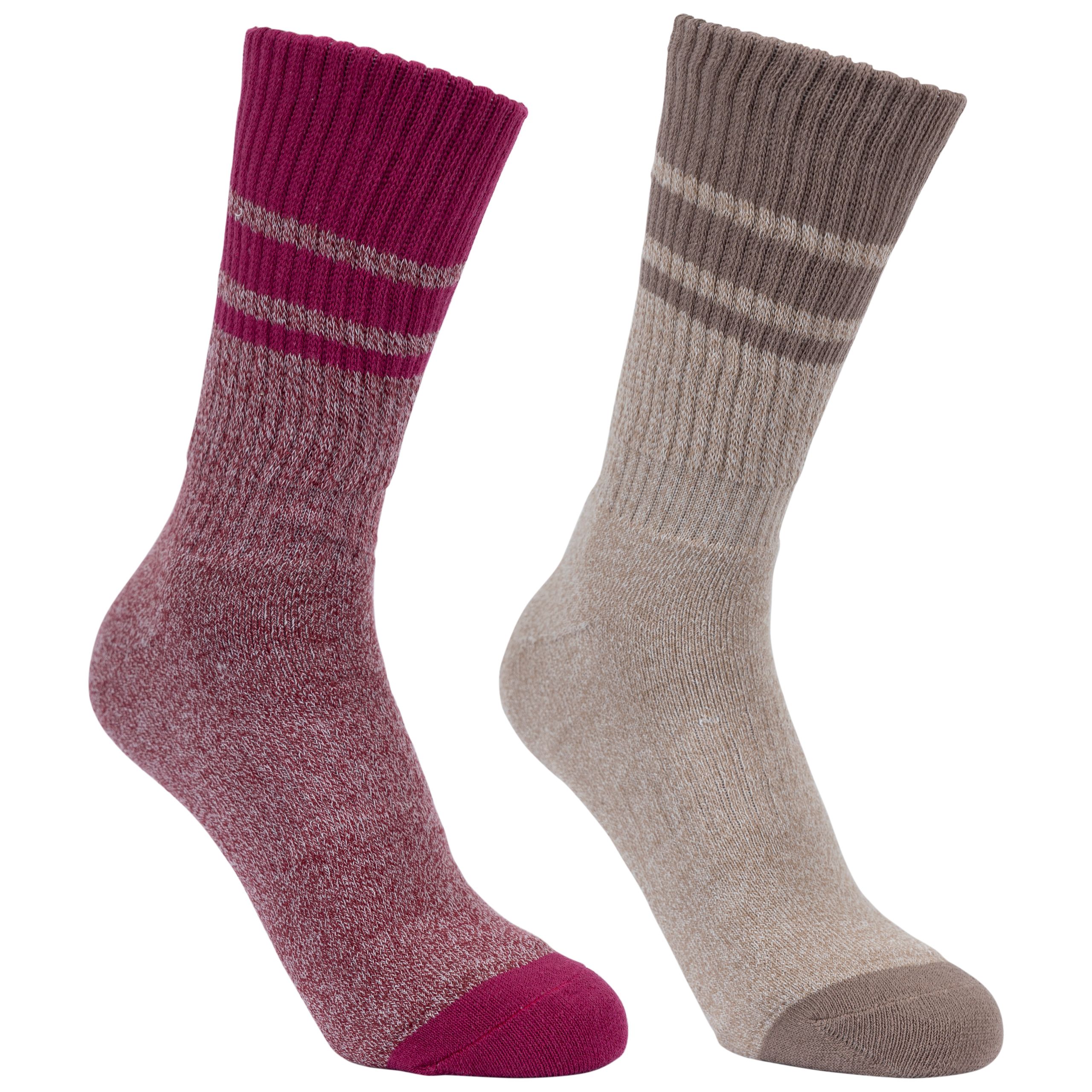 Trespass Women's Burgundy Anti-Blister Walking Socks Hadley