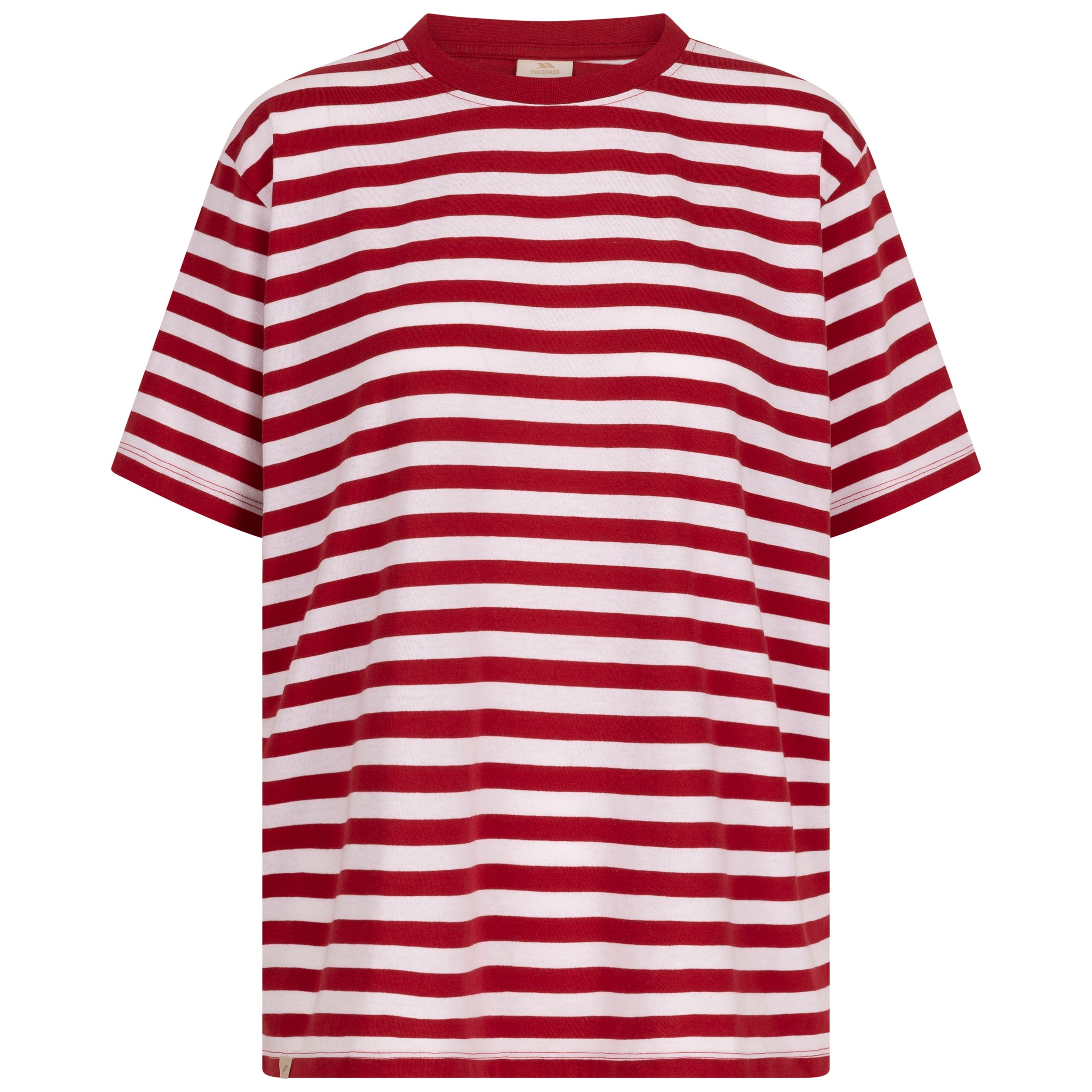 Trespass Women's Red Striped T-Shirt Jemima
