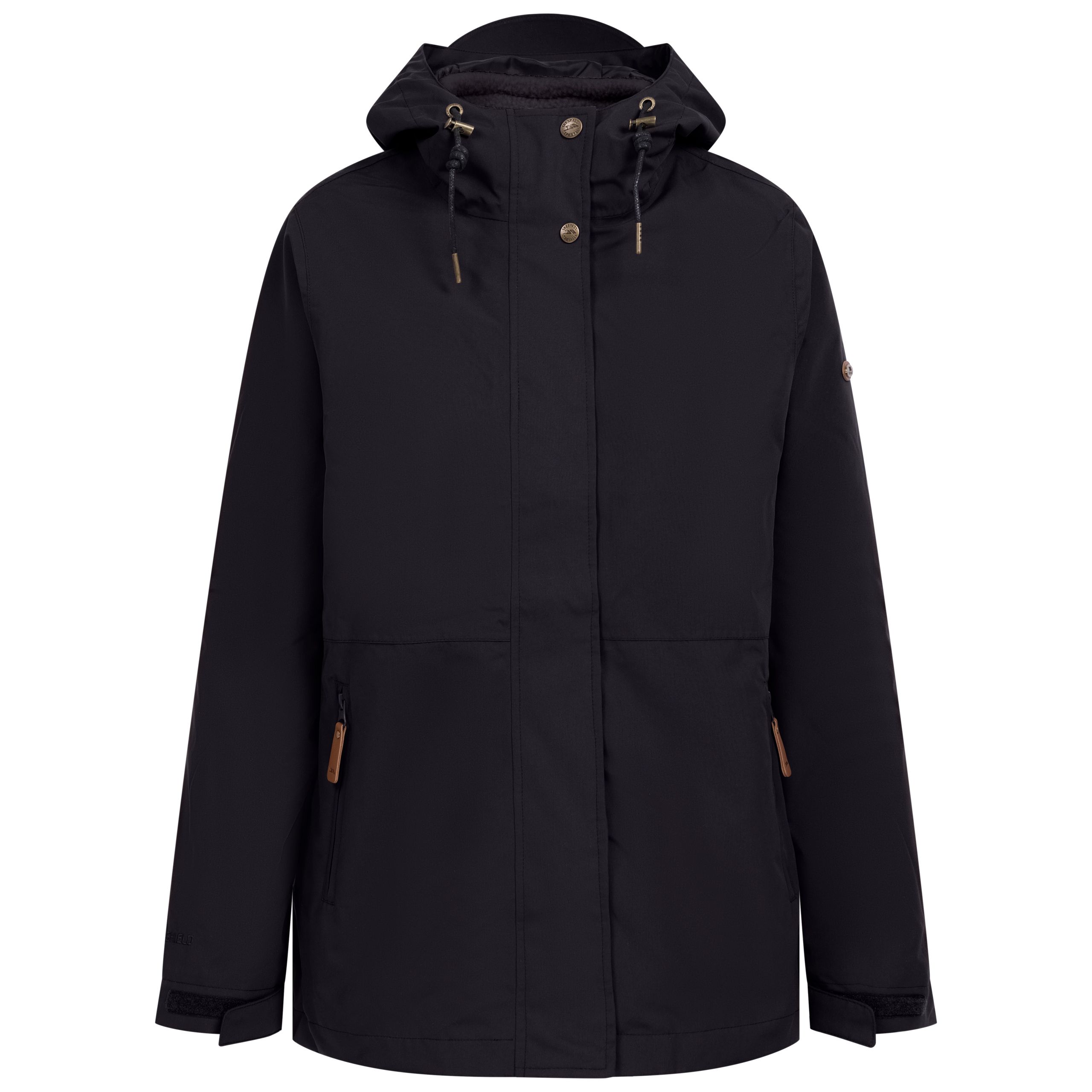 Trespass Women's 3 In 1 Rain Jacket Kamila Black Size 8