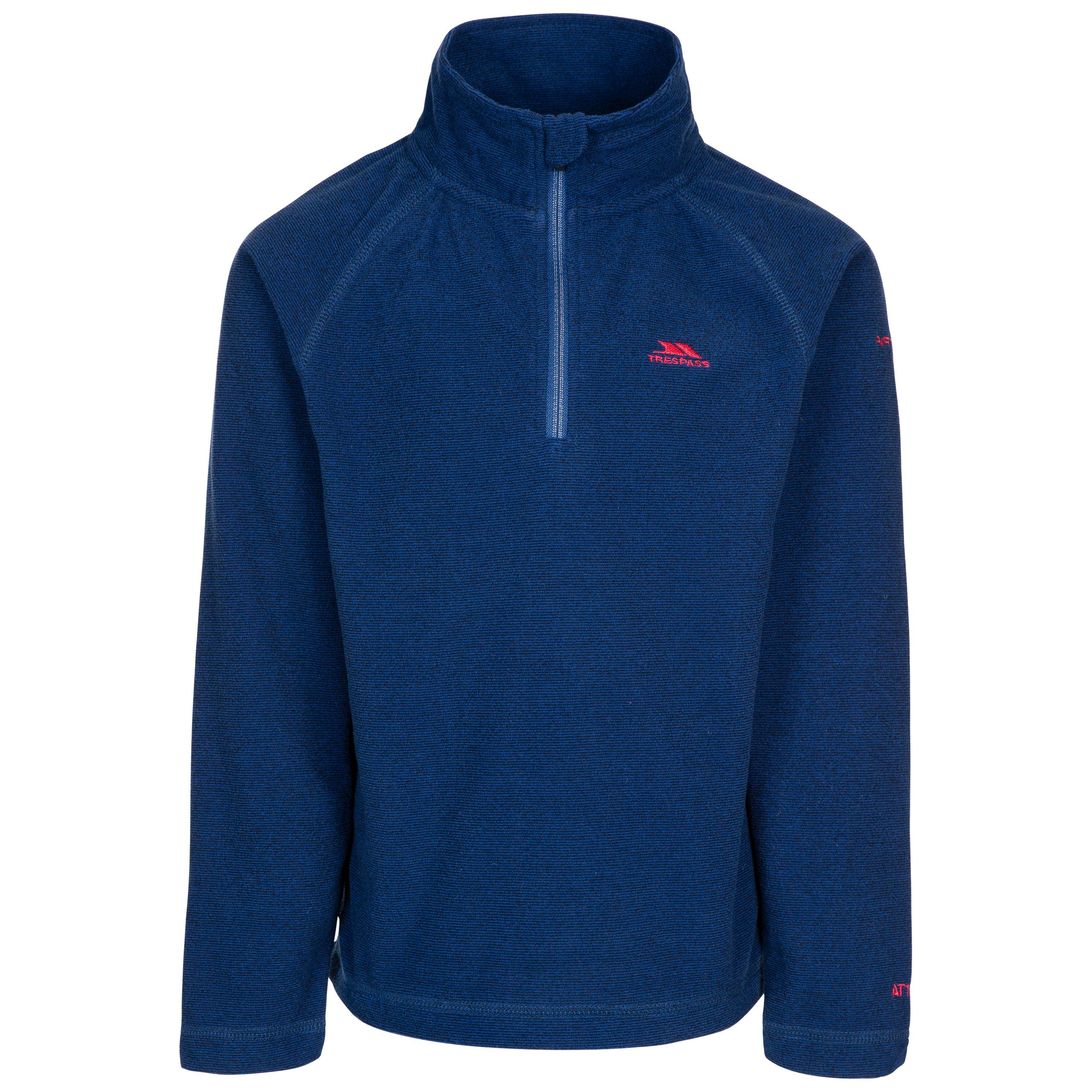 Trespass Boys Navy Kids Half Zip Fleece Keynote