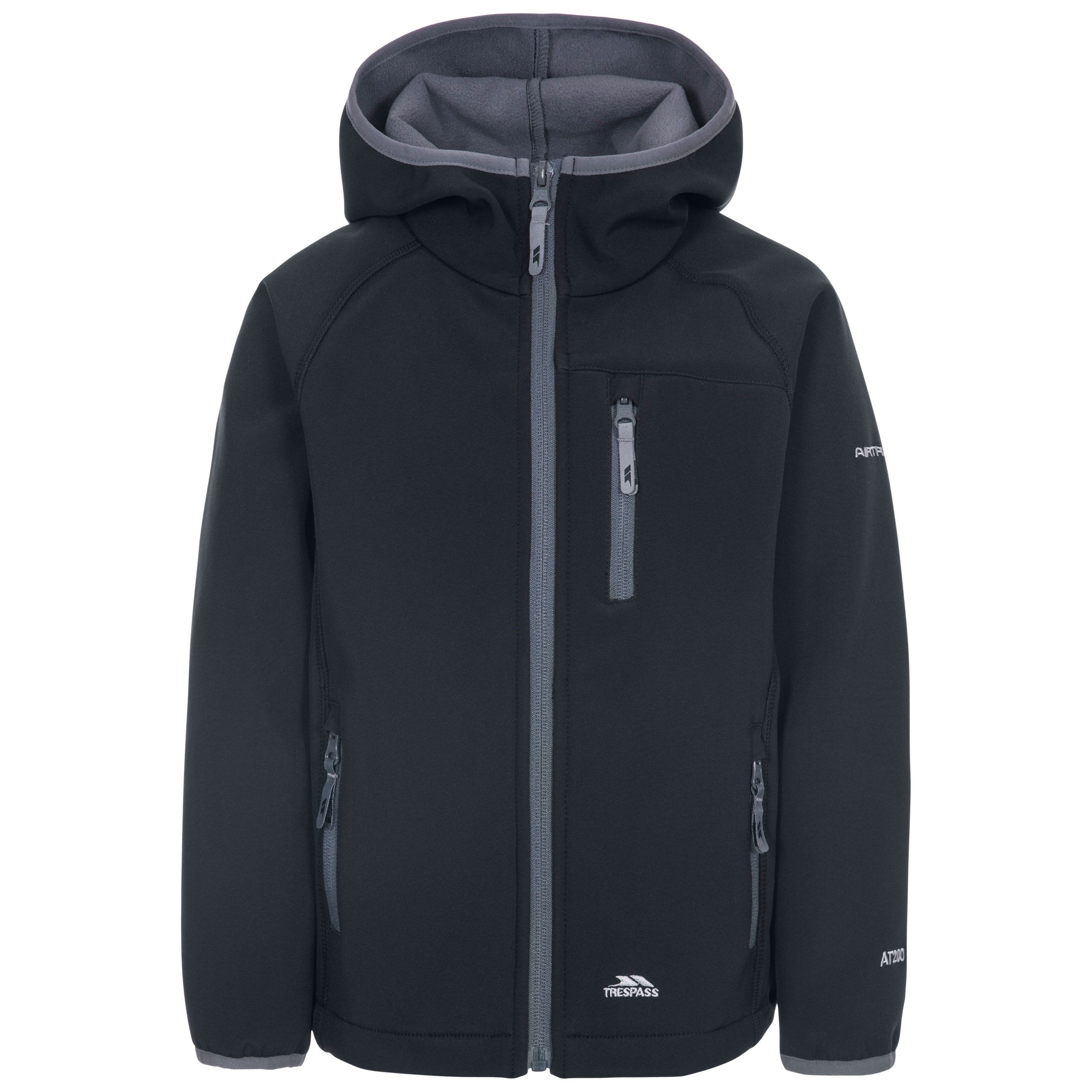 Trespass Unisex Kids Black Kids Softshell Jacket Kian