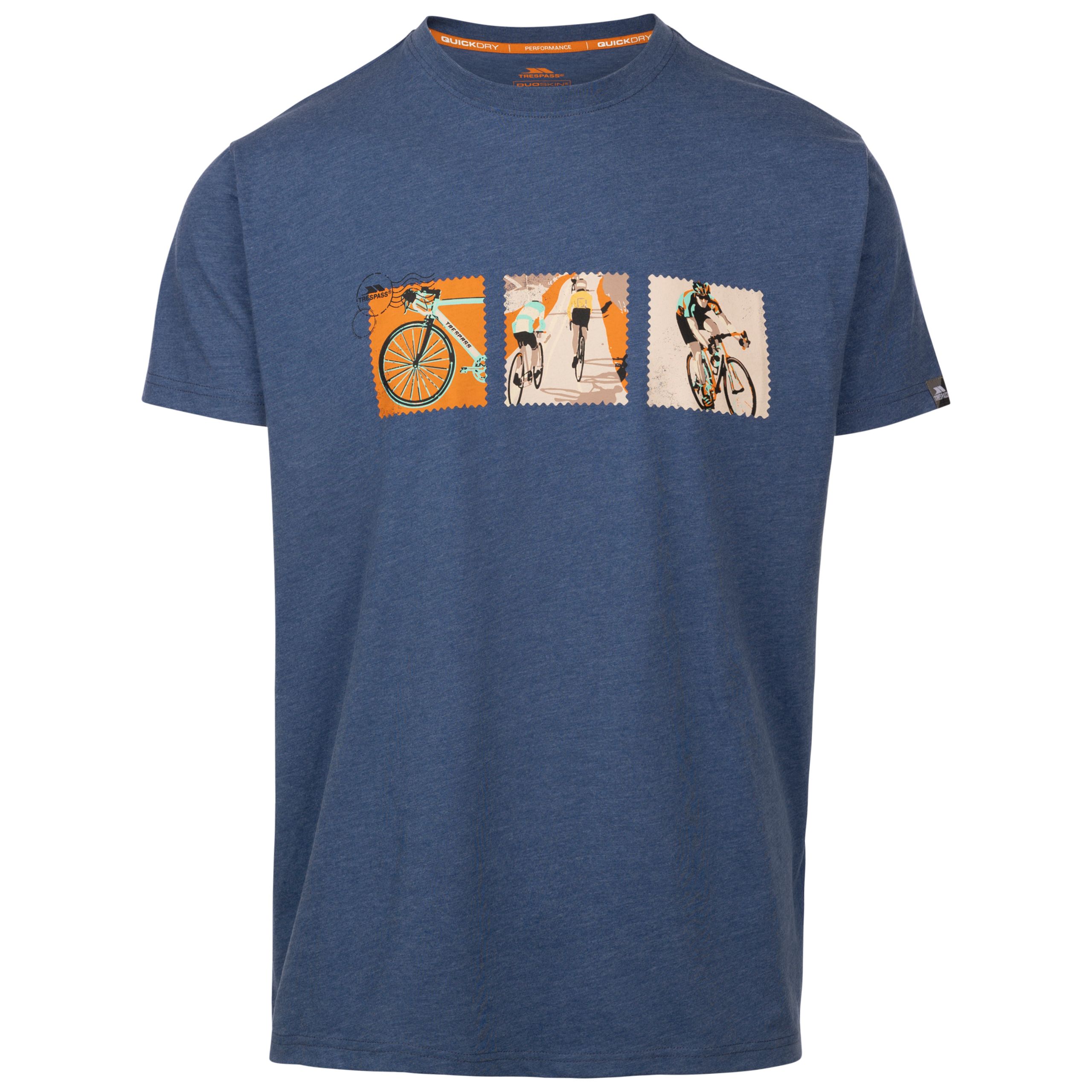 Trespass Men's Blue Casual Printed T-Shirt Kooten