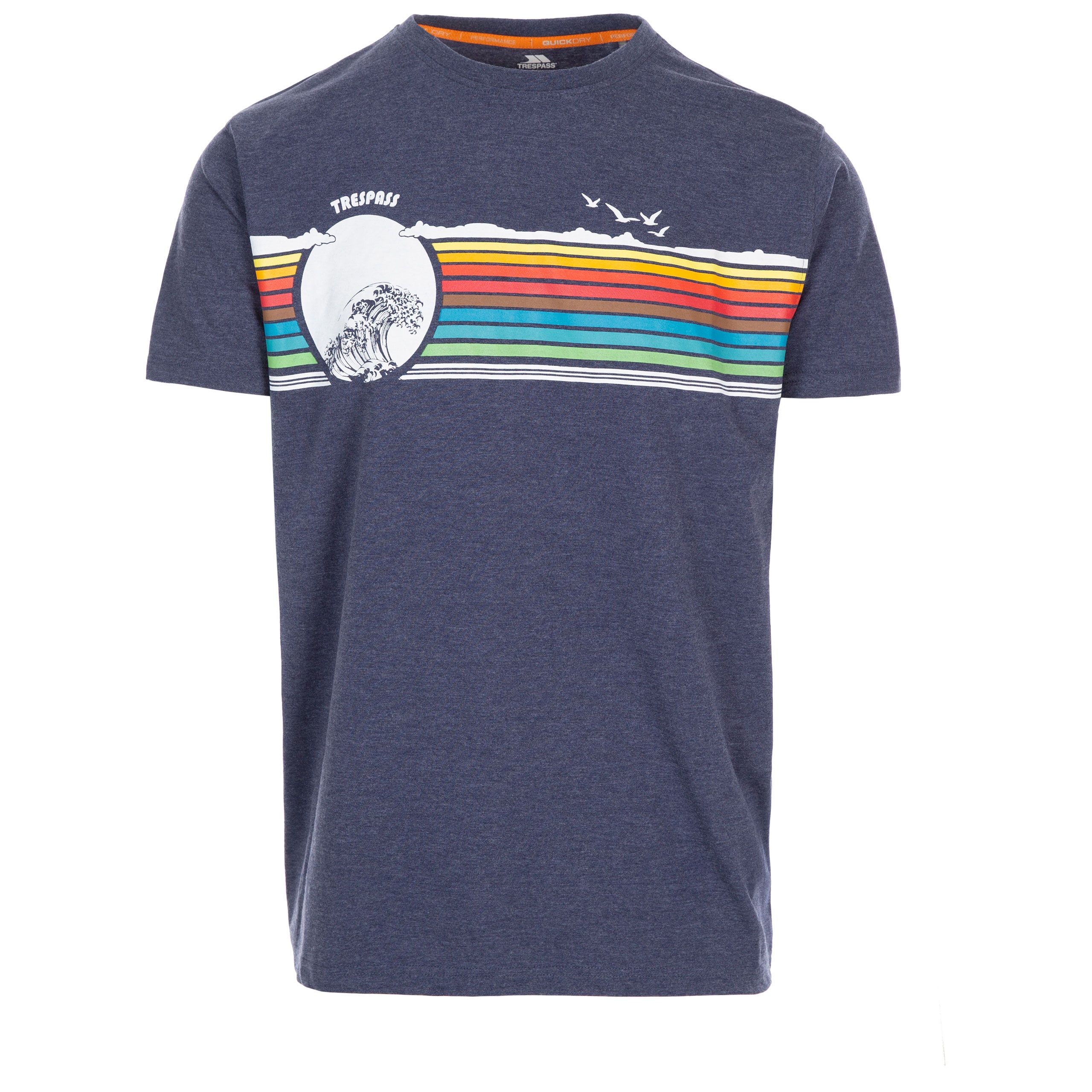 Trespass Men's Navy Casual Short Sleeve Graphic T-Shirt Lakehouse