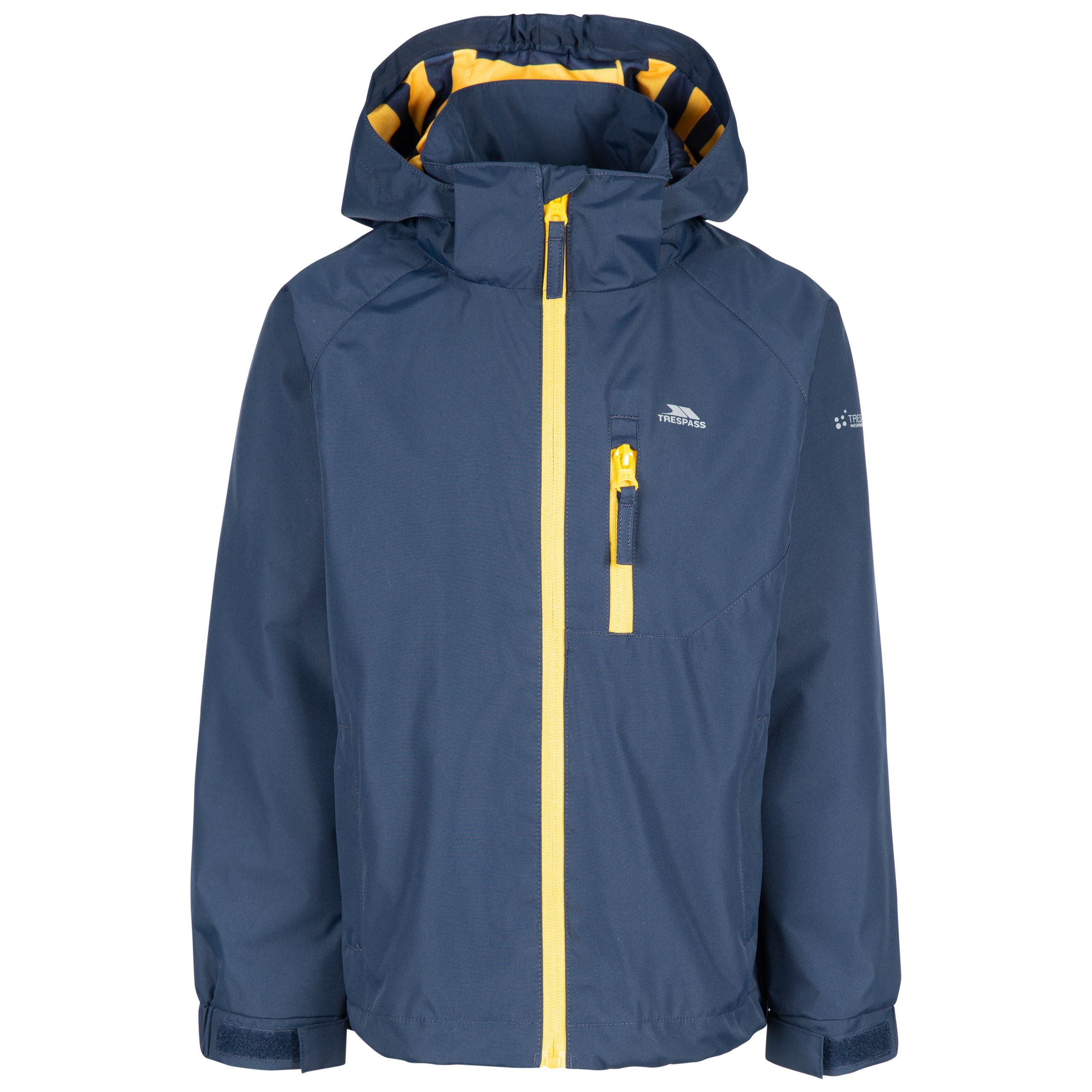 Trespass Boys  Waterproof Rain Jacket Overwhelm Navy 11/12