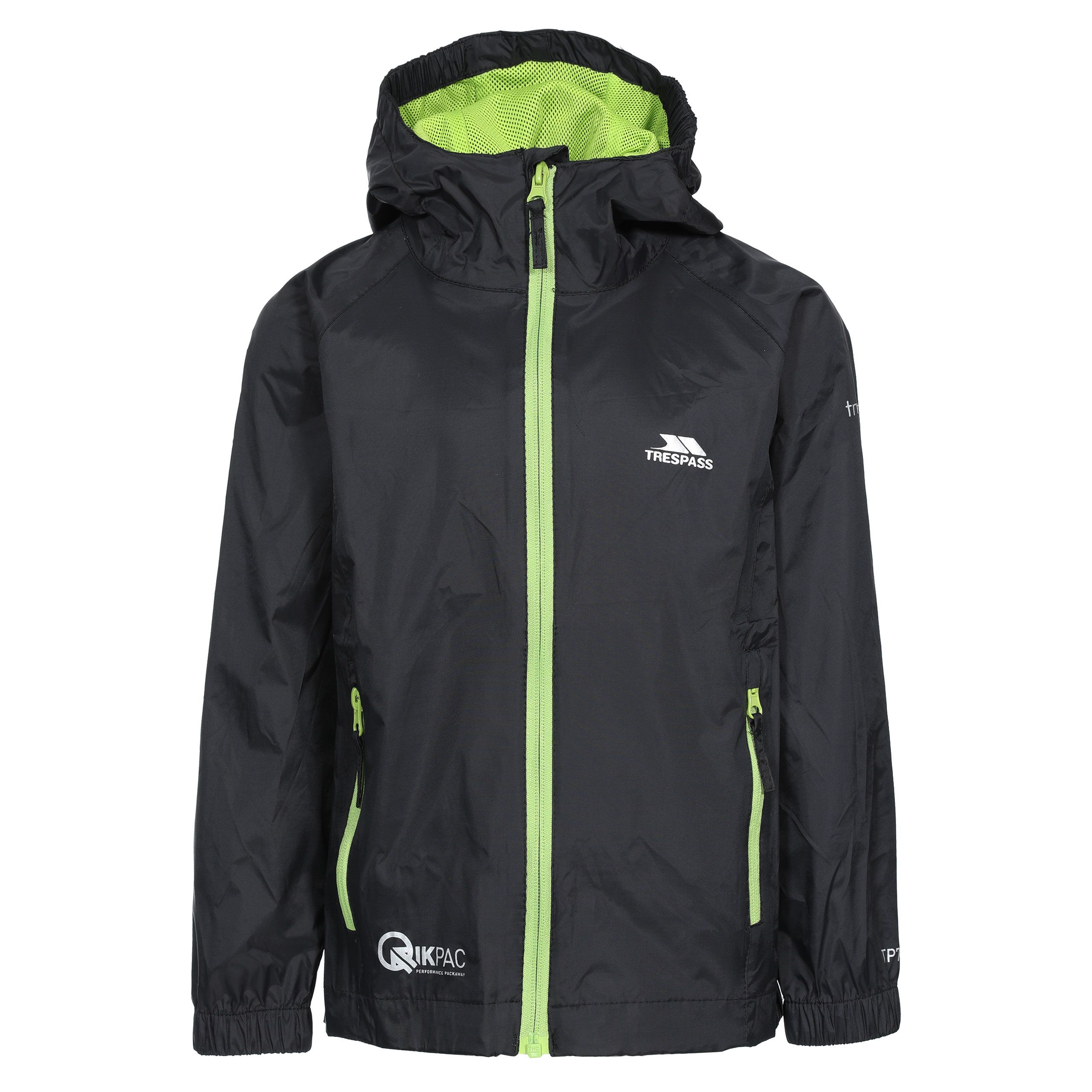 Trespass Waterproof Packaway Jacket Qikpac Black Medium - Image 4
