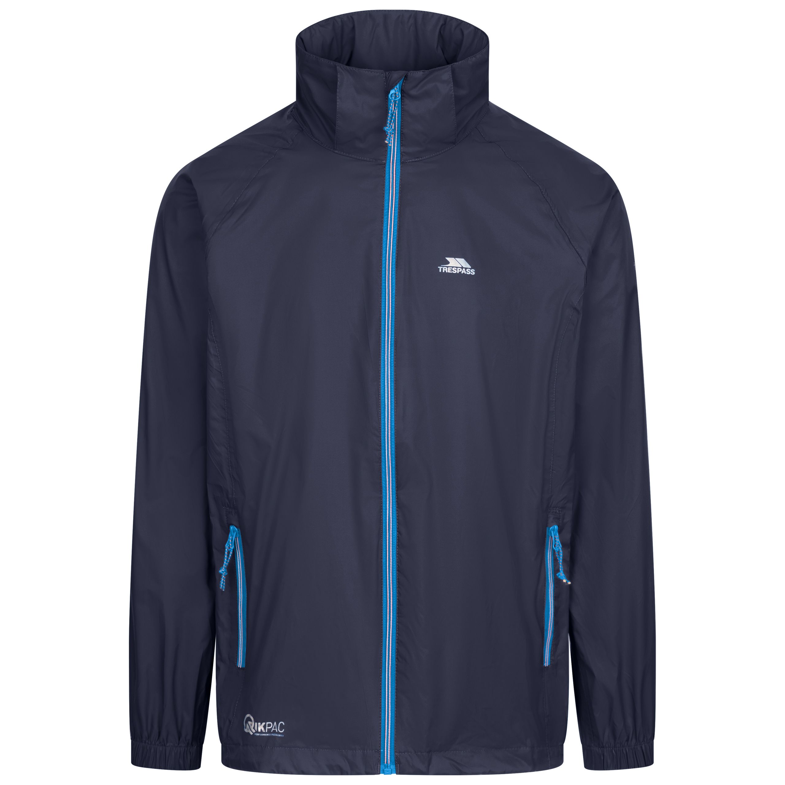 Trespass Unisex Blue Packaway Jacket Qikpac X