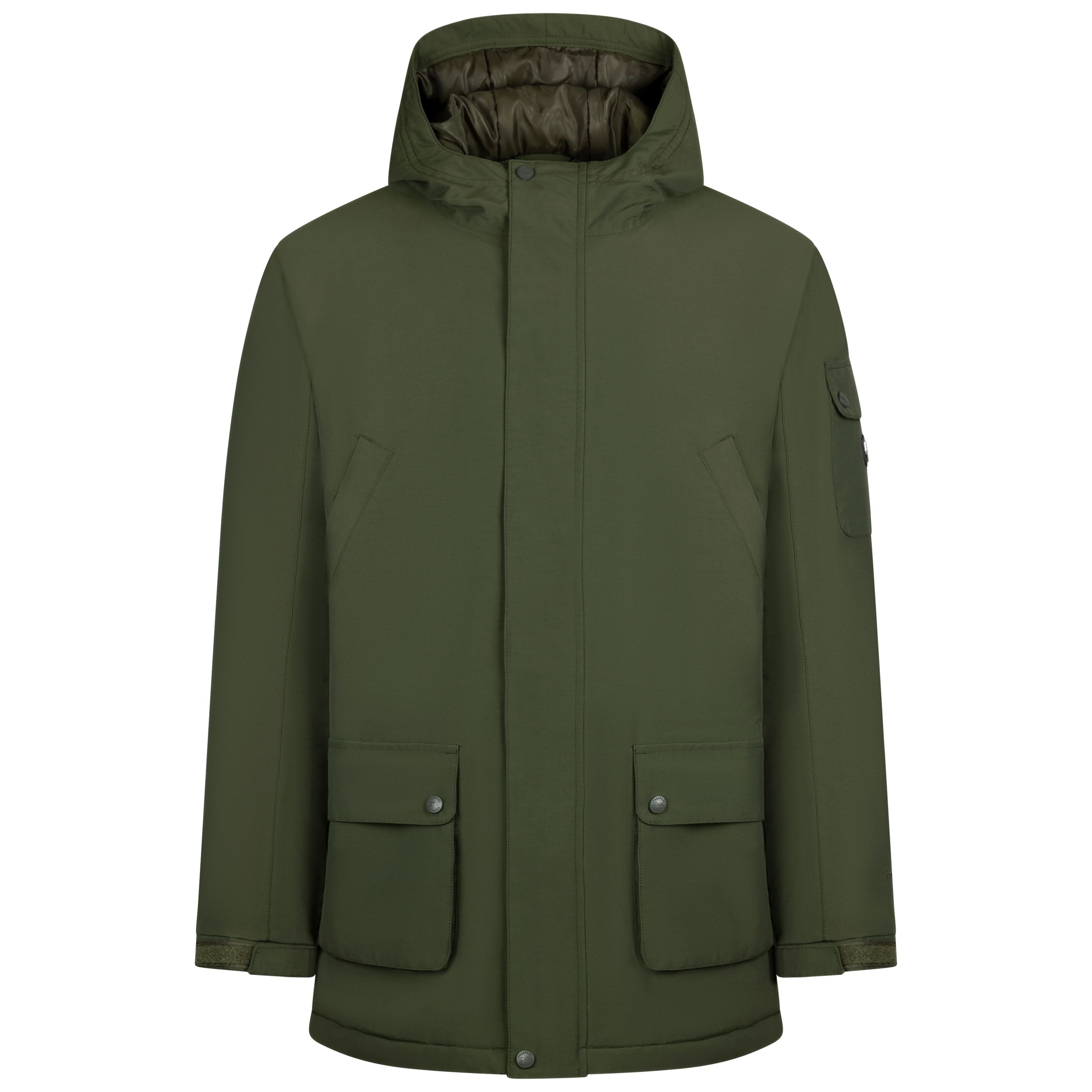 Trespass Men's Green Padded Rain Jacket Stewart