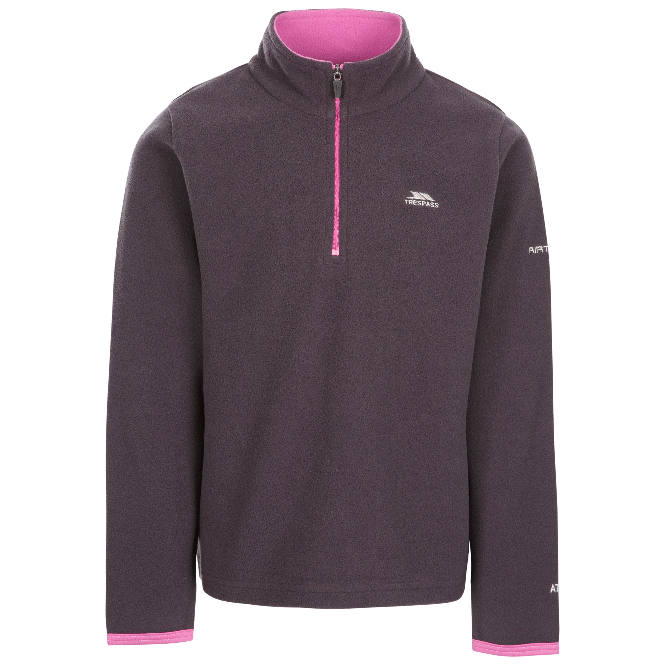 Trespass Girls Grey Kids Half Zip Fleece Sybil