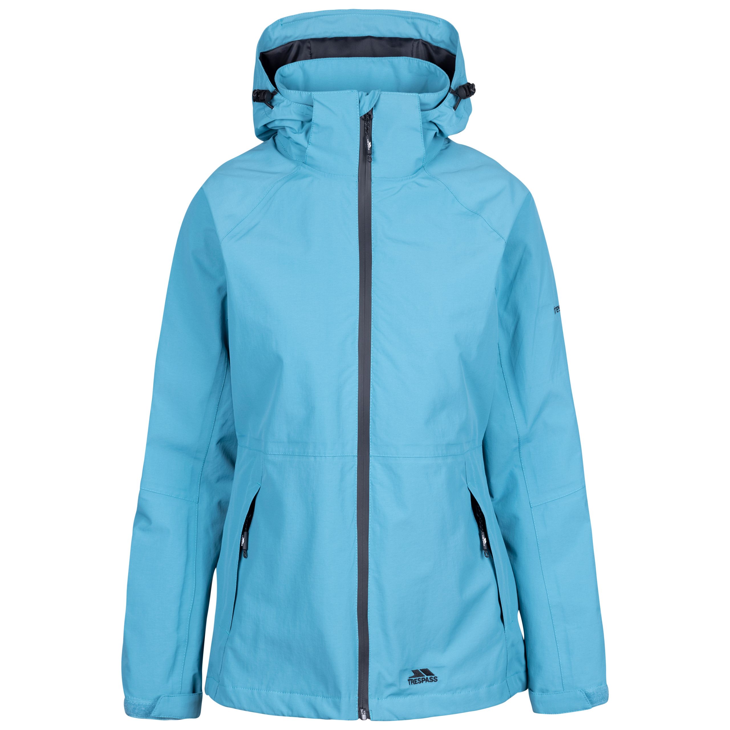 Trespass Women's Blue Zip-Up Waterproof Hooded Jacket Tilbury - Image 3