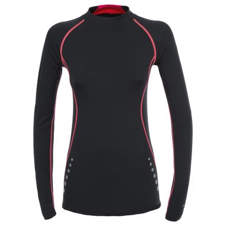 Trespass Olina Womens Long Sleeve Top Pink Jogging Reflective Hiking Jumper