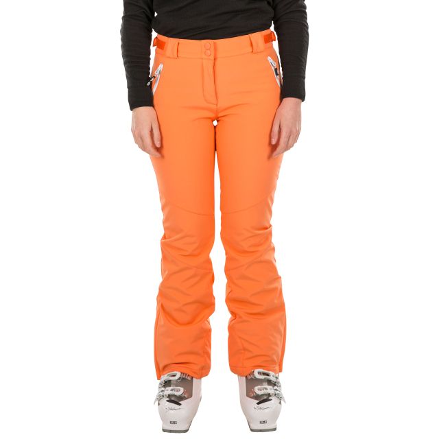 Trespass Womens Salopettes Slim Fit with Microfleece Lois in Orangeade, Back view on model