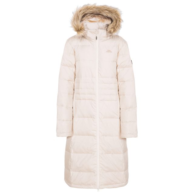 Details Women's Knee Length Winter Coat with Faux Fur Trimmed Hood Details Women's Knee Length Winter Coat with Faux Fur Trimmed Hood