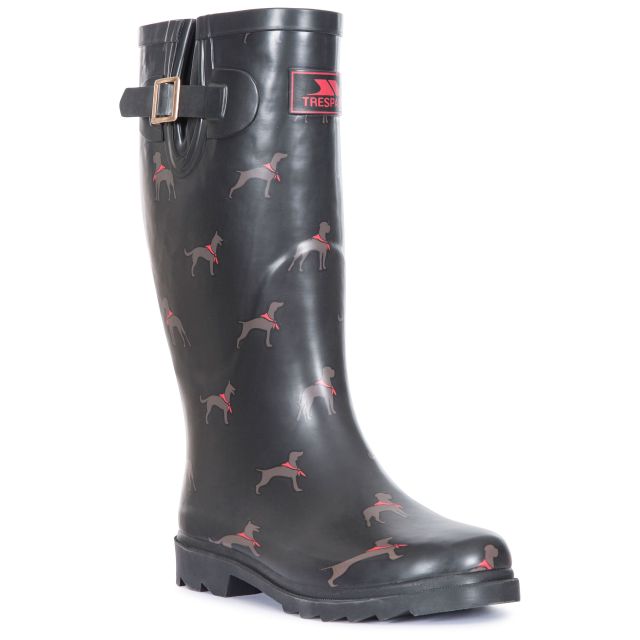 women's rain boots with dogs on them
