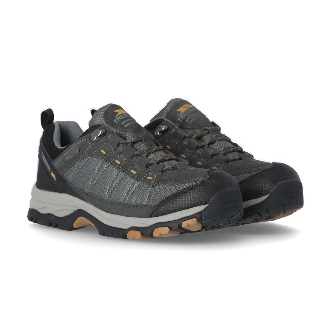 thumbnail image 2 of Trespass Scarp Men's Waterproof Walking Trainers – Brown & Grey Hiking Shoes, Breathable 2 of 6