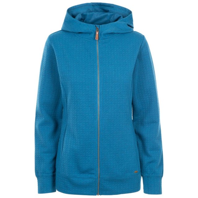 women's blue zip up hoodie