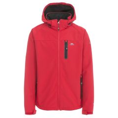 Trespass Mens Hooded Softshell Jacket Accelerator II in Red