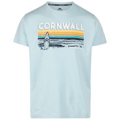 Trespass Male Casual Printed T-Shirt Akkul, Front view on mannequin