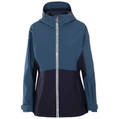 Trespass Women's Waterproof Jacket TP75 Alfresco in NAVY, Front view on mannequin