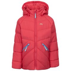 Trespass Kids Casual Jacket Annah in Strawberry, Front view on mannequin