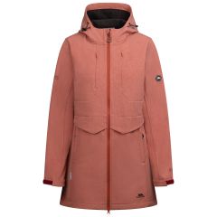 Womens Softshell Jacket Aylmer in Burnt Sienna Marl, Front view on mannequin