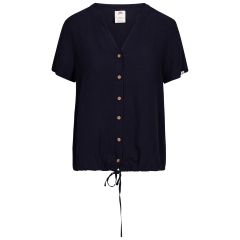 Womens Casual Top Beatrice in NAVY, Front view on mannequin