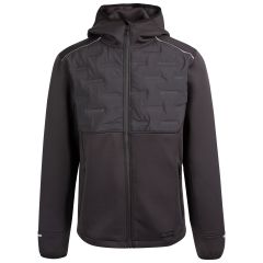 Trespass Men's Active Hybrid Jacket Bolfort in BLACK, Front view on mannequin