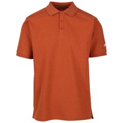 Mens Casual Polo Shirt Brave in BURNT ORANGE, Front view on mannequin