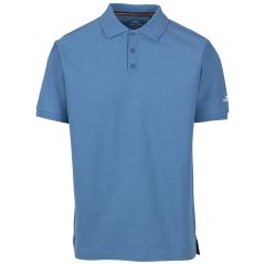 Mens Casual Polo Shirt Brave in DENIM BLUE, Front view on mannequin