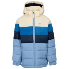 Trespass Kids Casual Jacket Calmere in Cornflower, Front view on mannequin