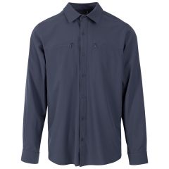 Mens Casual Shirt Cargan in Flint, Front view on mannequin