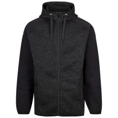 Mens Fleece Clearwell in BLACK MARL, Front view on mannequin
