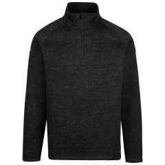 Mens Fleece Corsham in Black Marl, Front view on mannequin