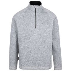 Mens Fleece Corsham in Grey Marl, Front view on mannequin