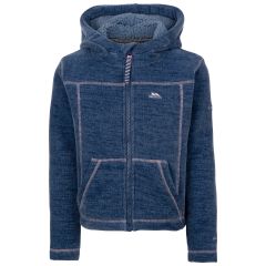 Girls Fleece Cossie in DENIM BLUE, Front view on mannequin