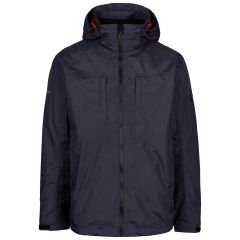 Mens Waterproof Jacket Cullahill in FLINT PRINT, Front view on mannequin