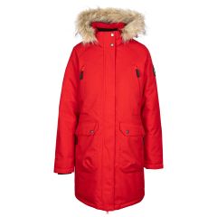 Dlx Womens Down Jacket Dana in RED MARL, Front view on mannequin