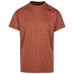 Mens DLX Antibacterial Top Doyle in Burnt Orange Marl, Front view on mannequin