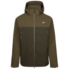 Mens Outdoor Waterproof Jacket Fahamore In Marshland, Front view on mannequin
