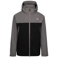 Mens Outdoor Waterproof Jacket Fahamore In Storm Grey, Front view on mannequin