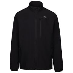 Mens Waterproof Packaway Jacket Filmford In Black, Front view on mannequin