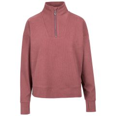 Trespass Women's Casual Top Happen in Rose tone marl, Front view on mannequin