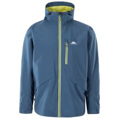 Trespass Men's Waterproof Jacket TP75 Hopwas in Dark peacock, Front view on mannequin