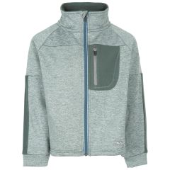 Trespass Kids' Unisex Fleece AT200 Immense in Spruce green marl, Front view on mannequin