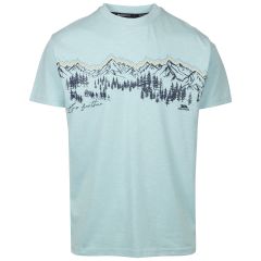 Mens Casual T-Shirt Kannur in SEAFOAM, Front view on mannequin