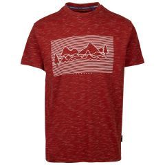 Mens Casual T-Shirt Kalar in Salsa, Front view on mannequin
