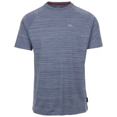 Trespass Men's Active Top Tp75 Leecana in DENIM BLUE MARL, Front view on mannequin