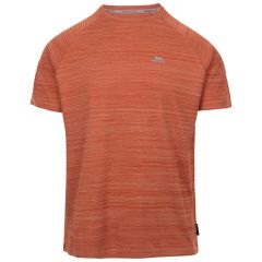 Trespass Men's Active Top Tp75 Leecana in SALSA MARL, Front view on mannequin